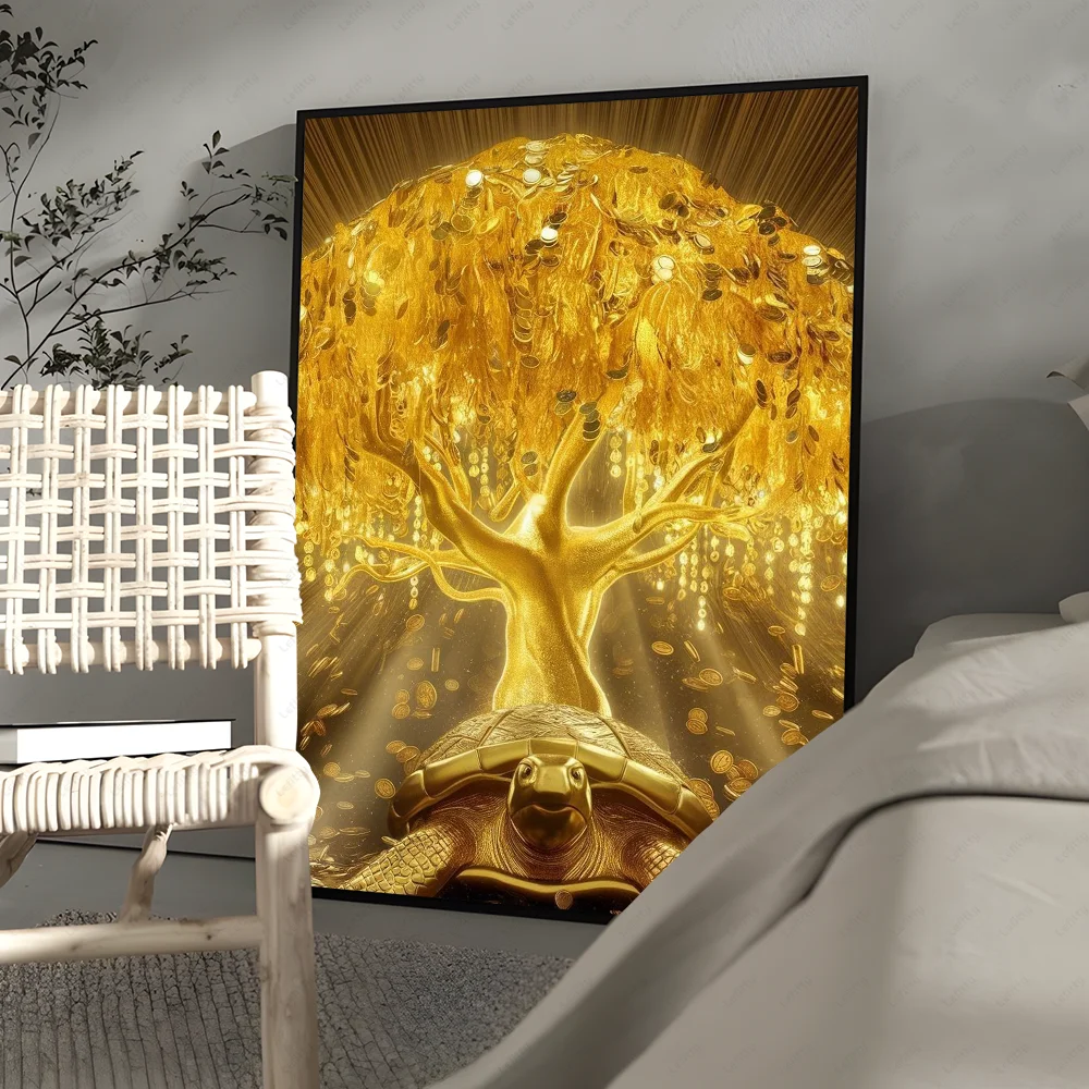 Goldener Geldbaum Poster Drucke Home Decor Geschenk - So ist Leben