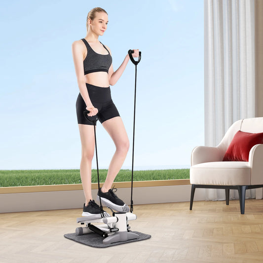 Fitness-Mini-Stepper, 150 kg, hydraulischer Fitness-Stepper mit LED-Bildschirm, Übungs-Stepgerät für Heimübungen So ist Leben