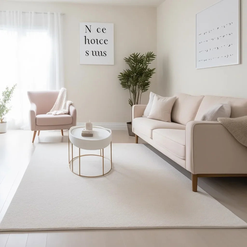 Wohnzimmerteppich, einfarbig, weich, rutschfest, für Schlafzimmer - So ist Leben