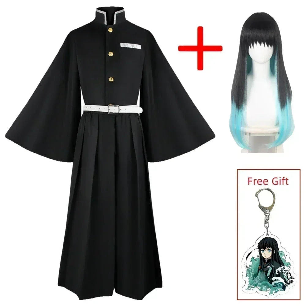 Anime und Zylinder Muichiro Kospy Kos Tsume Dämon Sayaer Kospy Dämonentöter: Kimetsu no Yaiba Dämonentöter Uniform Perücke Haween Kos Tsume für Frau So ist Leben