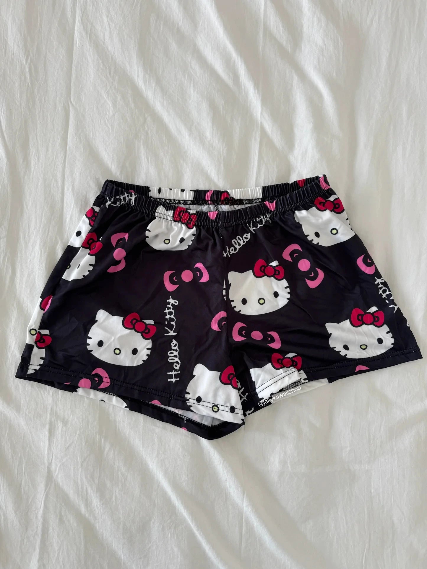 Hello Kitty Herbst/Winter Bequeme kurze Cartoon-Sportshorts für Kinder/Erwachsene, 2025, Weihnachtsmode, lässig, für Männer und Frauen, Paar-Shorts So ist Leben