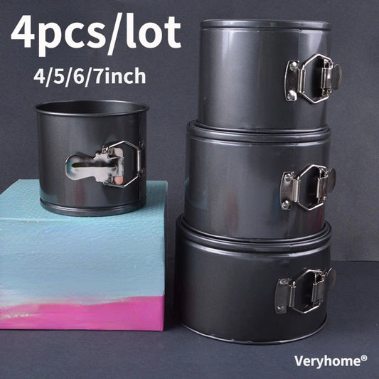 4/5/6/7 zoll Runde Form Nicht-stick Springform Kuchen Mold Edelstahl Kuchen Pan Gebäck Brot backen Pan Mould DIY Kochen Werkzeuge So ist Leben