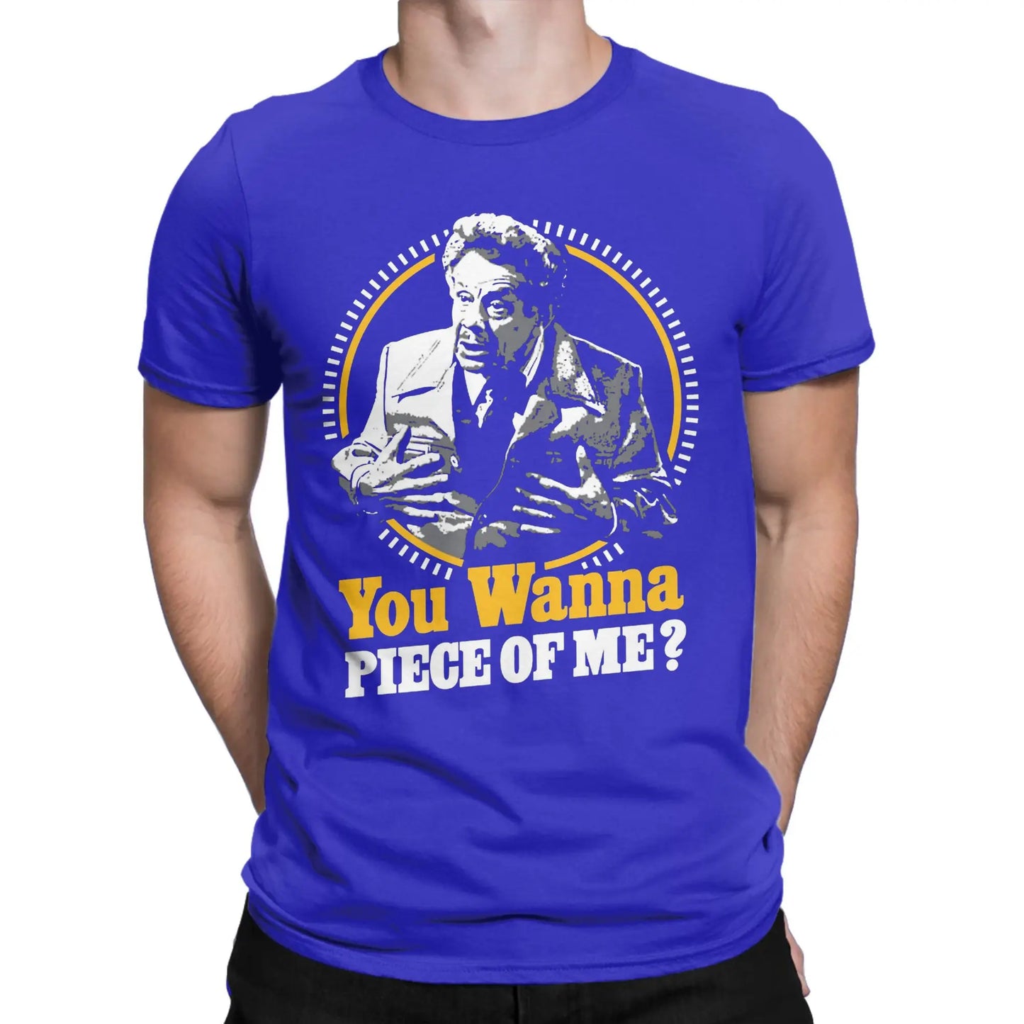 Willst du dich mit mir anlegen?“ Baumwoll-T-Shirt mit kurzen Ärmeln - So ist Leben