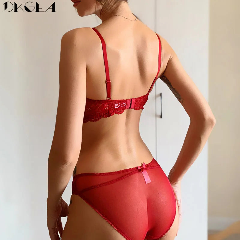 Neue Halbe Tasse Bh Höschen Sets Rot Frauen Dessous Set Stickerei Weiß Büstenhalter Dünne Baumwolle Sexy Unterwäsche Set Spitze Bh C D Tasse So ist Leben