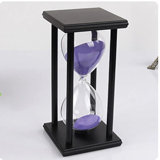 60/30 Minuten Sanduhr Sanduhr Vintage Sanduhr Schwarz Holz Sanduhr Timer für Zuhause Desktop Klassenzimmer Wohnzimmer Dekor So ist Leben