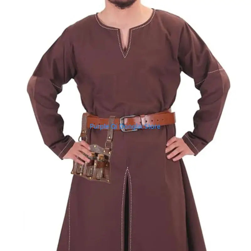 L21E Alchemist Belt Steampunk Kostüm PU Ledertrankträger Magics Flügelhalte So ist Leben
