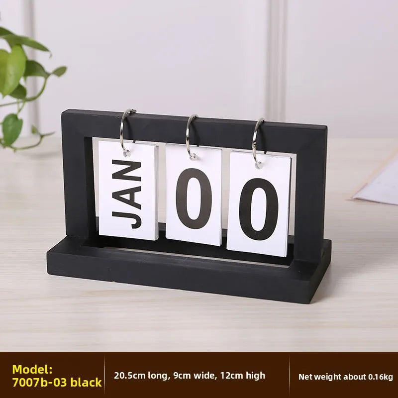 Holz Flip Kalender Perpetual Einfaches Design Home Study Dorm - So ist Leben