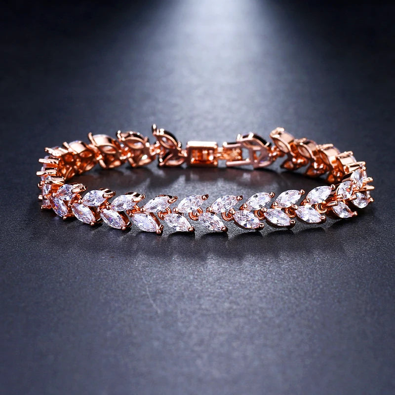 Zwei Größe Neue Design Luxus AAA Zirkon Olivenzweig Ohrringe und Anhänger Schmuck Sets Für Mode Frauen Hochzeit Schmuck Set AS128 So ist Leben