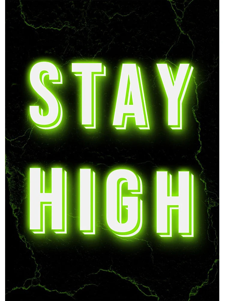 Neon Design Unkraut Poster Grünpflanzen Leinwand Malerei - So ist Leben