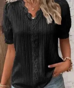 Kurzarm-Sommermode-Oberteile für Damen - So ist Leben