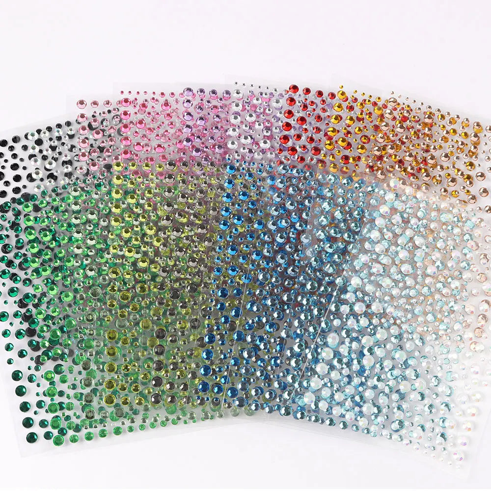 Selbstklebende Gesicht Dekoration Strass Aufkleber Musik Festival Halloween Party Telefon Kristall Aufkleber Kunst DIY Diamant Aufkleber So ist Leben