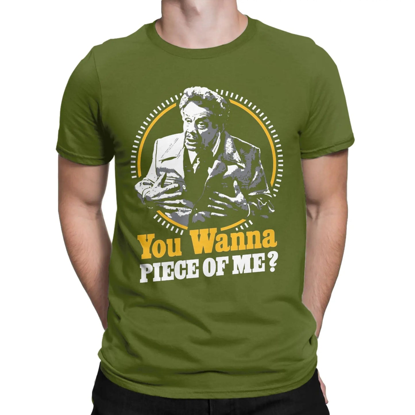 Willst du dich mit mir anlegen?“ Baumwoll-T-Shirt mit kurzen Ärmeln - So ist Leben
