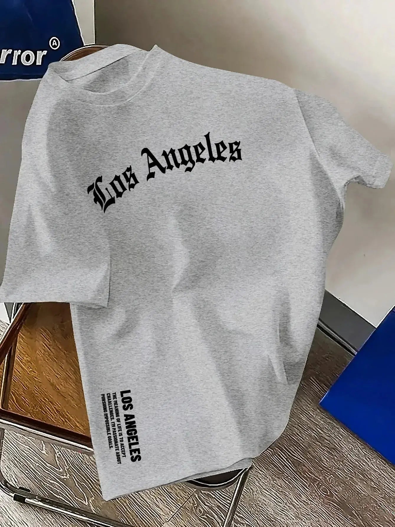 Hochwertiges Oversize-T-Shirt aus Baumwolle für Herren – Kurzarm-Freizeit-T-Shirt - So ist Leben
