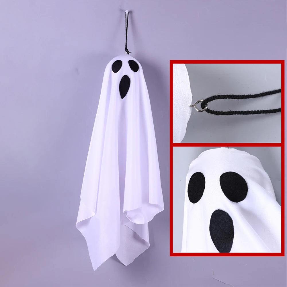 Halloween glühenden weißen Geist führte hängende Geister Horror Requisiten mit Lichterkette Indoor Outdoor Spukhaus Halloween Dekoration So ist Leben