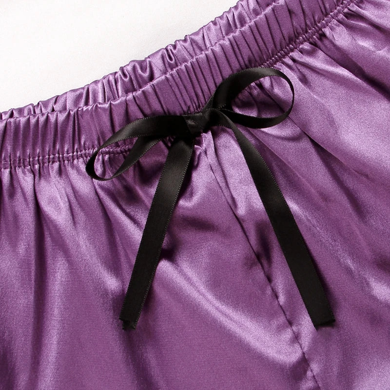 Damen Satin Seide Spitze Cami Weste Shorts Dessous Pyjamas Set Sommer Frauen Pyjamas Sets Zwei Stück Set Pijama Für Frau So ist Leben