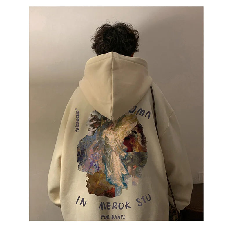 Neue Goth Grafik Gedruckt Pullover Hoodies Für Männer Y2K Vintage Streetwear Mit Kapuze Sweatshirts Herbst Baggy Hip Hop Mode Hoody So ist Leben