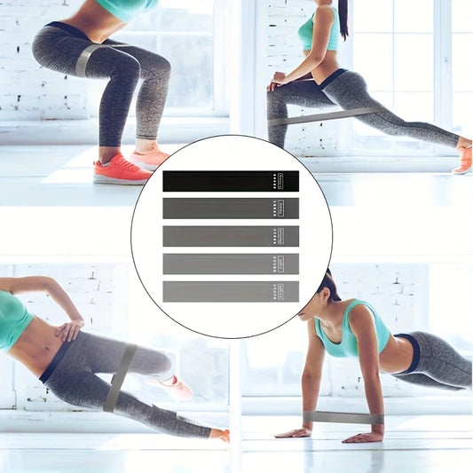 5-teilige elastische Bänder mit Farbverlauf, elastische Kniebeugenringe, Hüftspannbänder, Yoga-Widerstandsbänder, geeignet für Kniebeugen So ist Leben