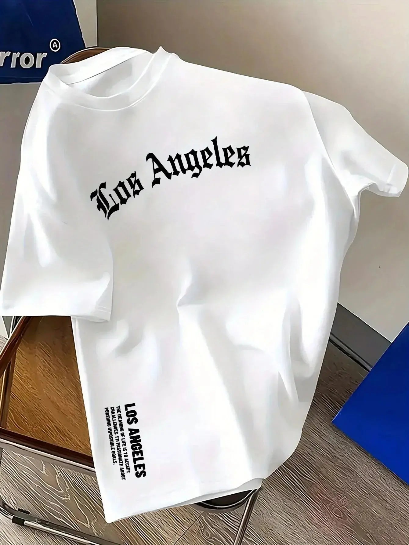 Hochwertiges Oversize-T-Shirt aus Baumwolle für Herren – Kurzarm-Freizeit-T-Shirt - So ist Leben