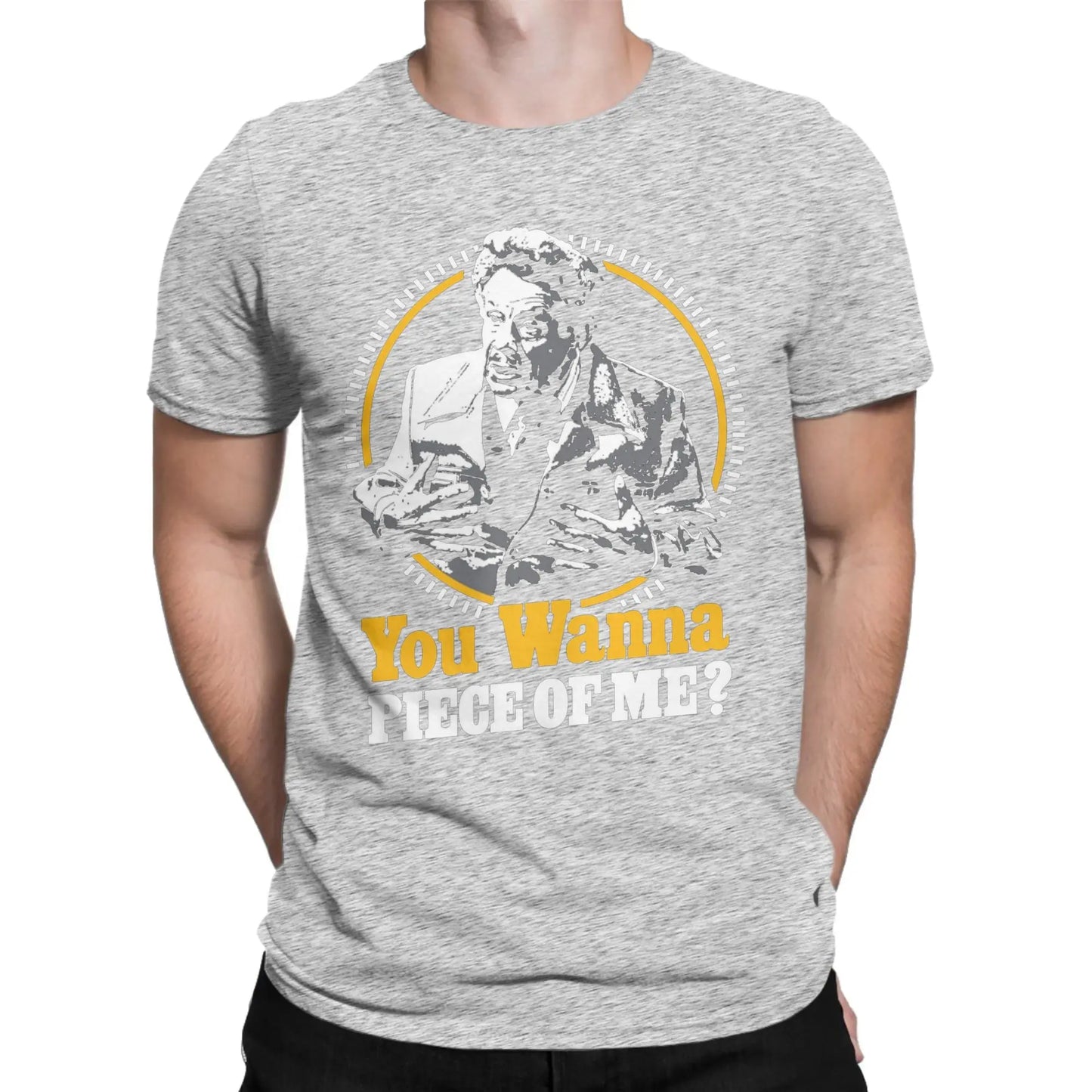 Willst du dich mit mir anlegen?“ Baumwoll-T-Shirt mit kurzen Ärmeln - So ist Leben
