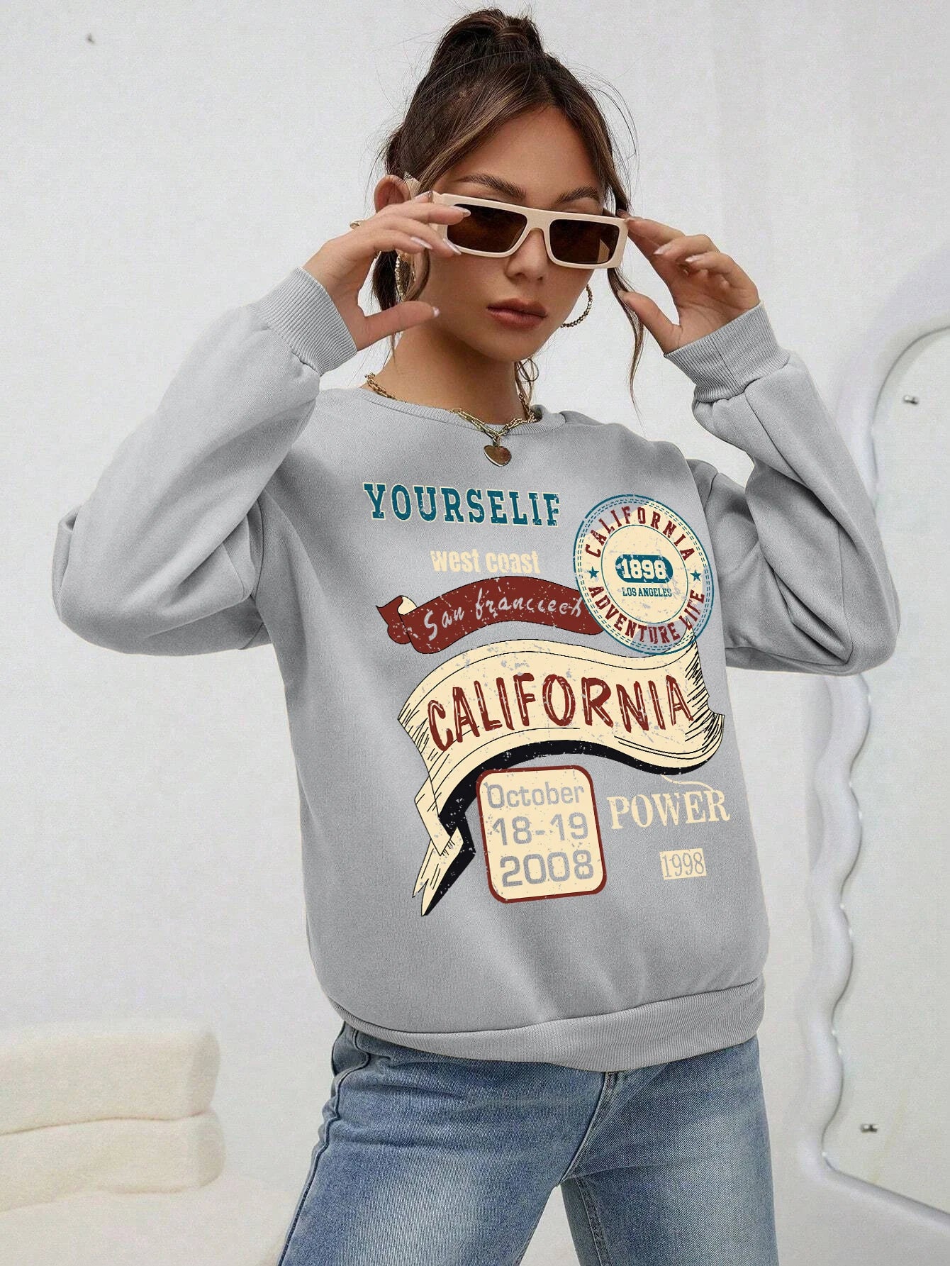 Vintage Lässiger California Fashion Sweatshirt Hoodie - So ist Leben