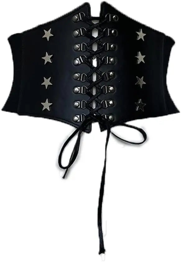 Sup-Coente Goth Taillenkorsettgürtel für Damen Gothic Punk Alt Emo Fashion So ist Leben