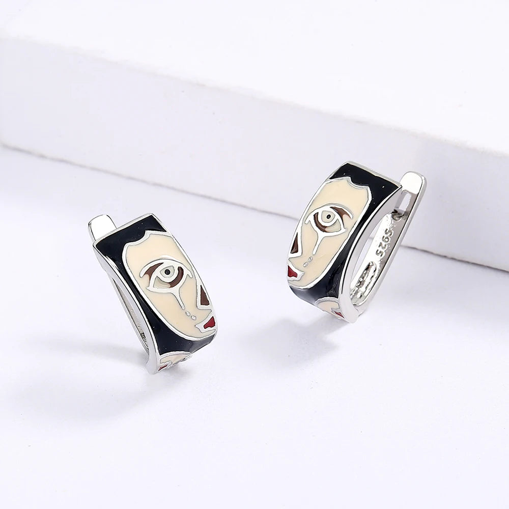 Übertriebene Damen-Ohrringe, Horror-Gesicht-Ohrringe, modischer Party-Schmuck, Halloween-Schmuck, lustiges Geschenk, Ohrringe für Frauen So ist Leben