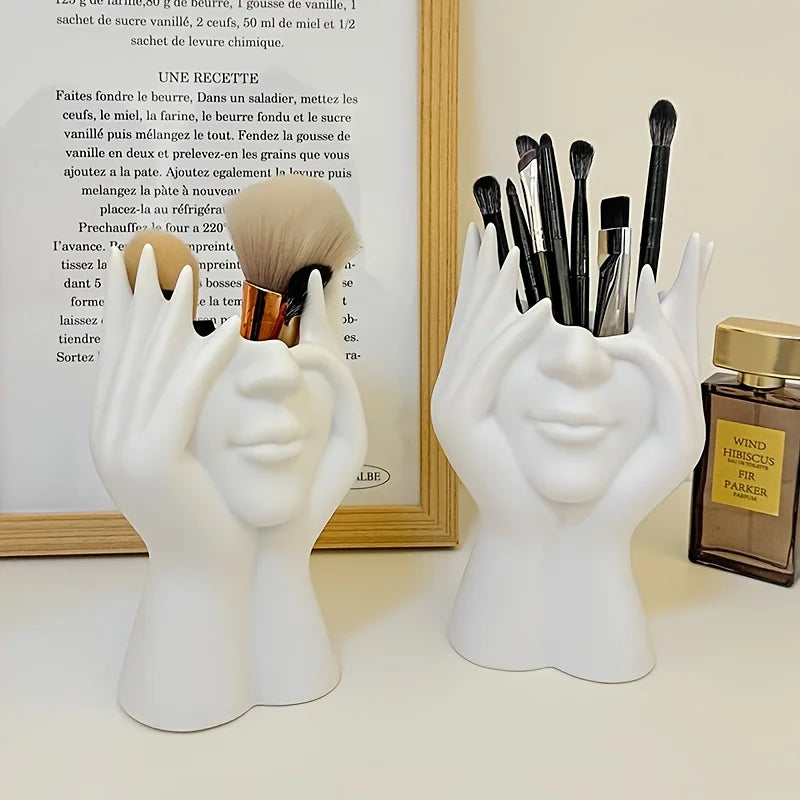 Der Make-up-Organizer ist leicht, tragbar und perfekt für den Einsatz im Schreibtisch und im Badezimmer, zur Aufbewahrung von Pinseln und Kosmetika So ist Leben