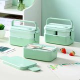 Eco-Friendly Bamboo Fiber Lunch Box Microwave Leakproof Bento Container for School/Office/Picnic Portable Food Storage Container - So ist Leben