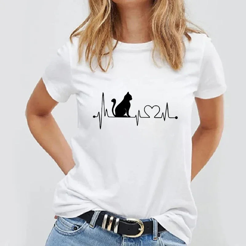 Lässiges Basic-T-Shirt mit schlichtem Design und Panda-Print - So ist Leben