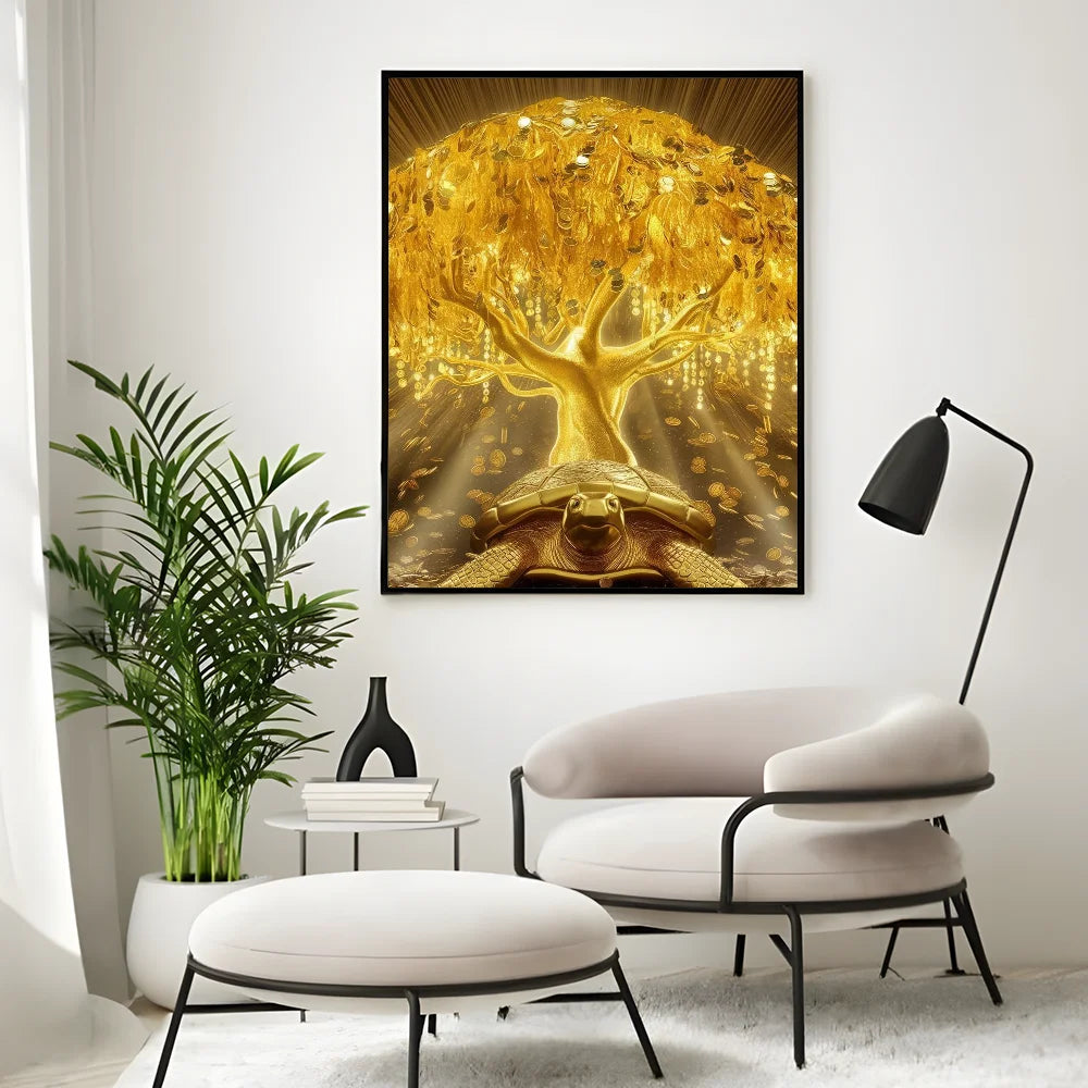 Goldener Geldbaum Poster Drucke Home Decor Geschenk - So ist Leben