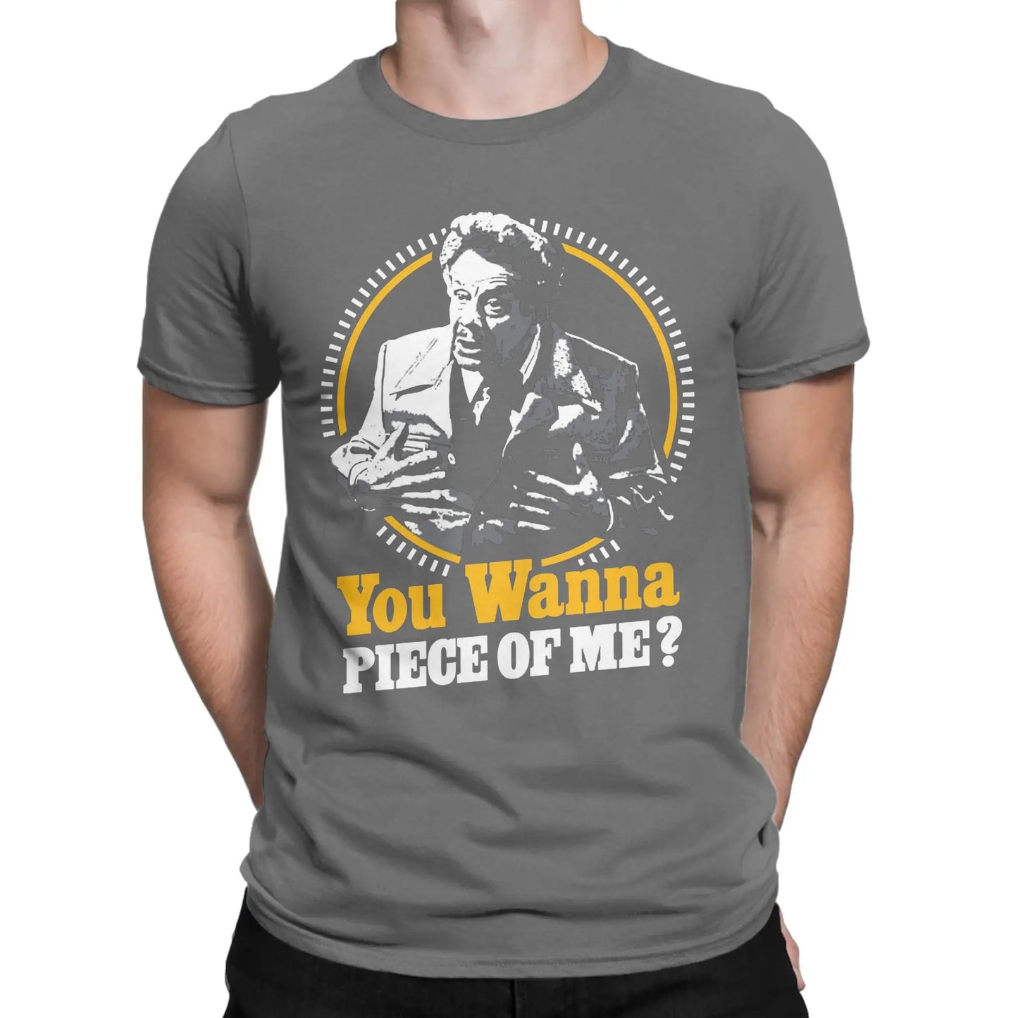 Willst du dich mit mir anlegen?“ Baumwoll-T-Shirt mit kurzen Ärmeln - So ist Leben