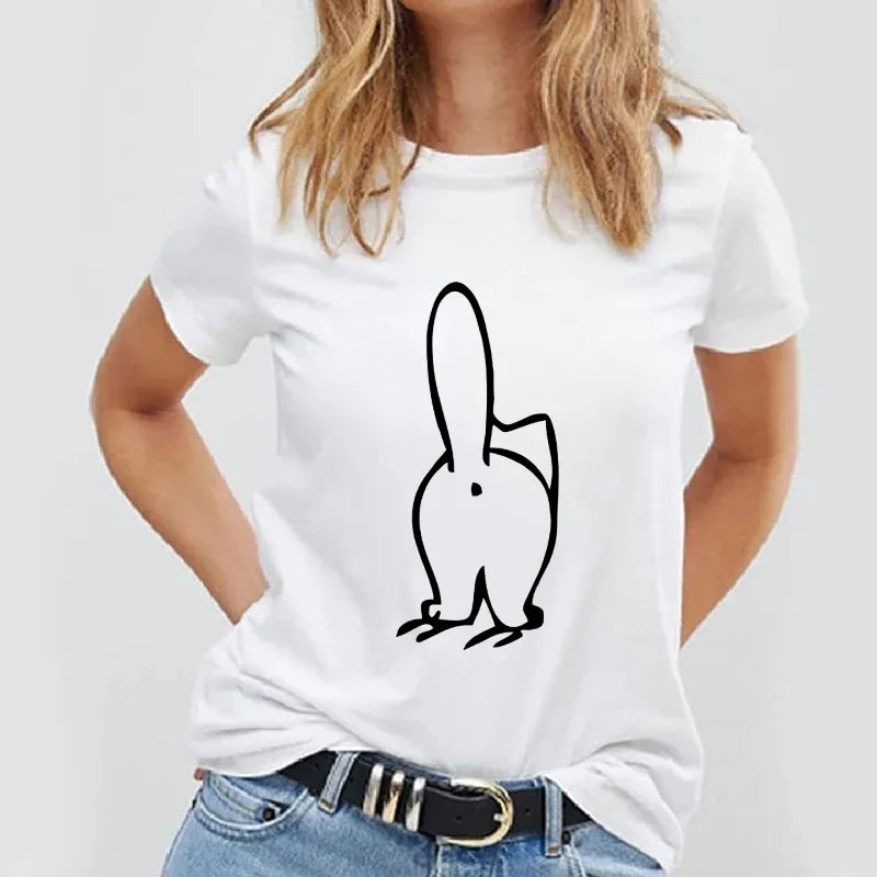 Lässiges Basic-T-Shirt mit schlichtem Design und Panda-Print - So ist Leben