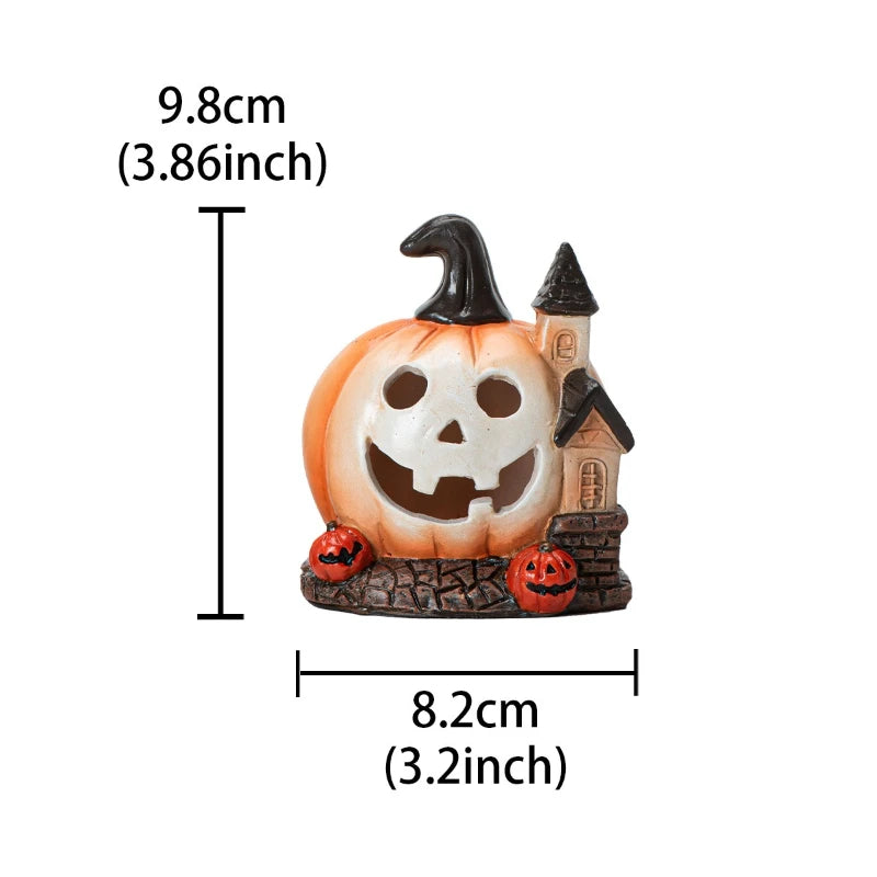 Halloween Horror Kürbis Spukhaus Dekorationen Harz Ornamente Home Desktop Ornamente Festliche Dekorationen So ist Leben