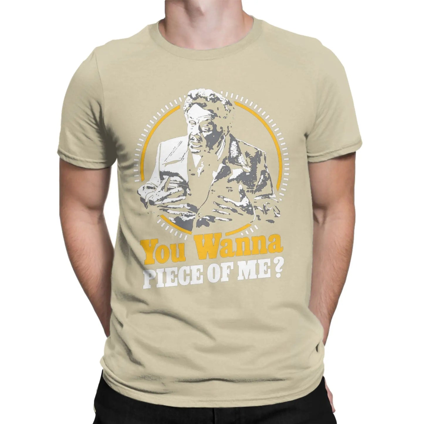 Willst du dich mit mir anlegen?“ Baumwoll-T-Shirt mit kurzen Ärmeln - So ist Leben
