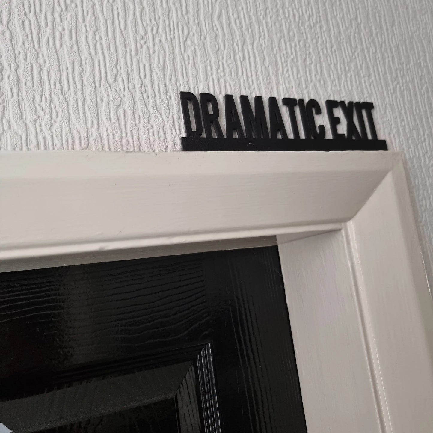 Schwarzes Türdesign, ideal für die Dekoration von Zuhause, Bar, Café, Theater, Kunstdekor - So ist Leben