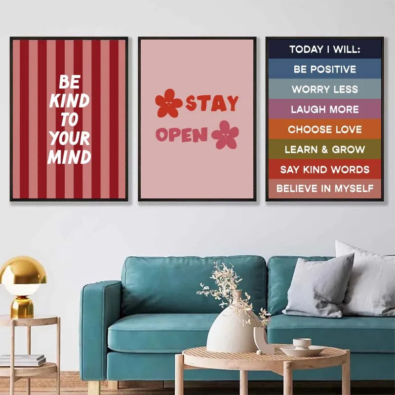 Leinwand Poster Zitate Drucke Wandbild für Therapie Büro Dekor - So ist Leben