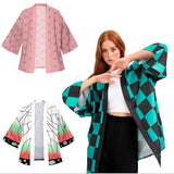 Männer Japa Nese Anime Samurai Tanjiro Kamado Grün Zurück Karo CT Kimono Haori Cardigan Zenitsu Azuma Yellow Kospy Kos Tsume So ist Leben