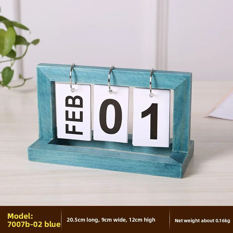 Holz Flip Kalender Perpetual Einfaches Design Home Study Dorm - So ist Leben