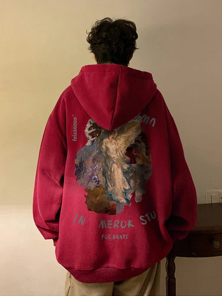 Neue Goth Grafik Gedruckt Pullover Hoodies Für Männer Y2K Vintage Streetwear Mit Kapuze Sweatshirts Herbst Baggy Hip Hop Mode Hoody So ist Leben
