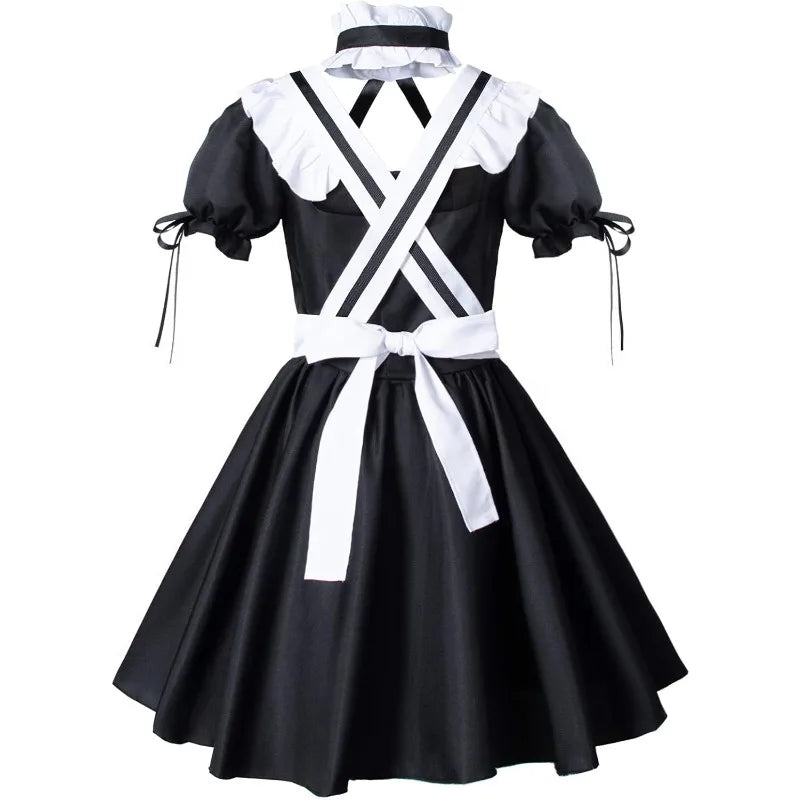 Anime Französisch Maid Schürze Lolita Kostüm Cosplay Kostüm Pelzigen Katze Ohr Handschuhe Socken Halloween Karneval Party So ist Leben