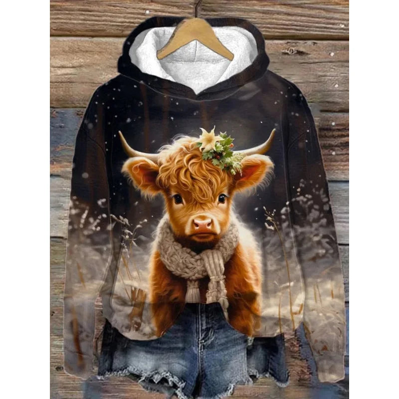Süße Pullover Highland Animal Fashion Sweatshirts Hoodies - So ist Leben