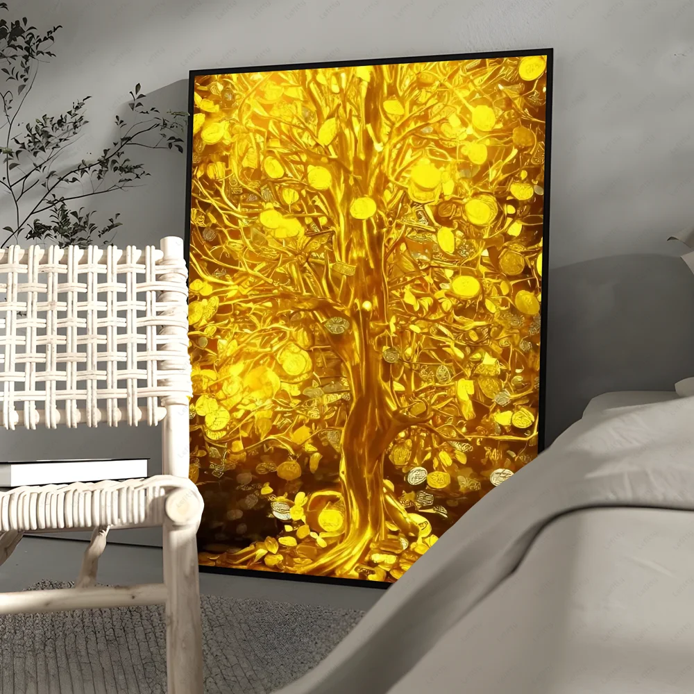 Goldener Geldbaum Poster Drucke Home Decor Geschenk - So ist Leben