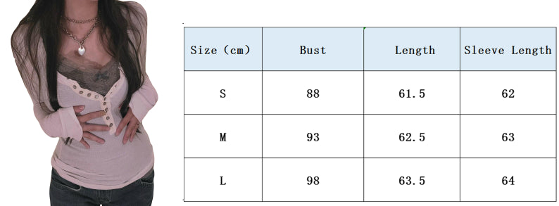 00er Jahre Retro Cottage Grunge T-Shirt Herbst gerippt gestrickt Langarm Slim Fit T-Shirts Y2K Fee 90er Jahre Vintage V-Ausschnitt Crop Tops Damen So ist Leben