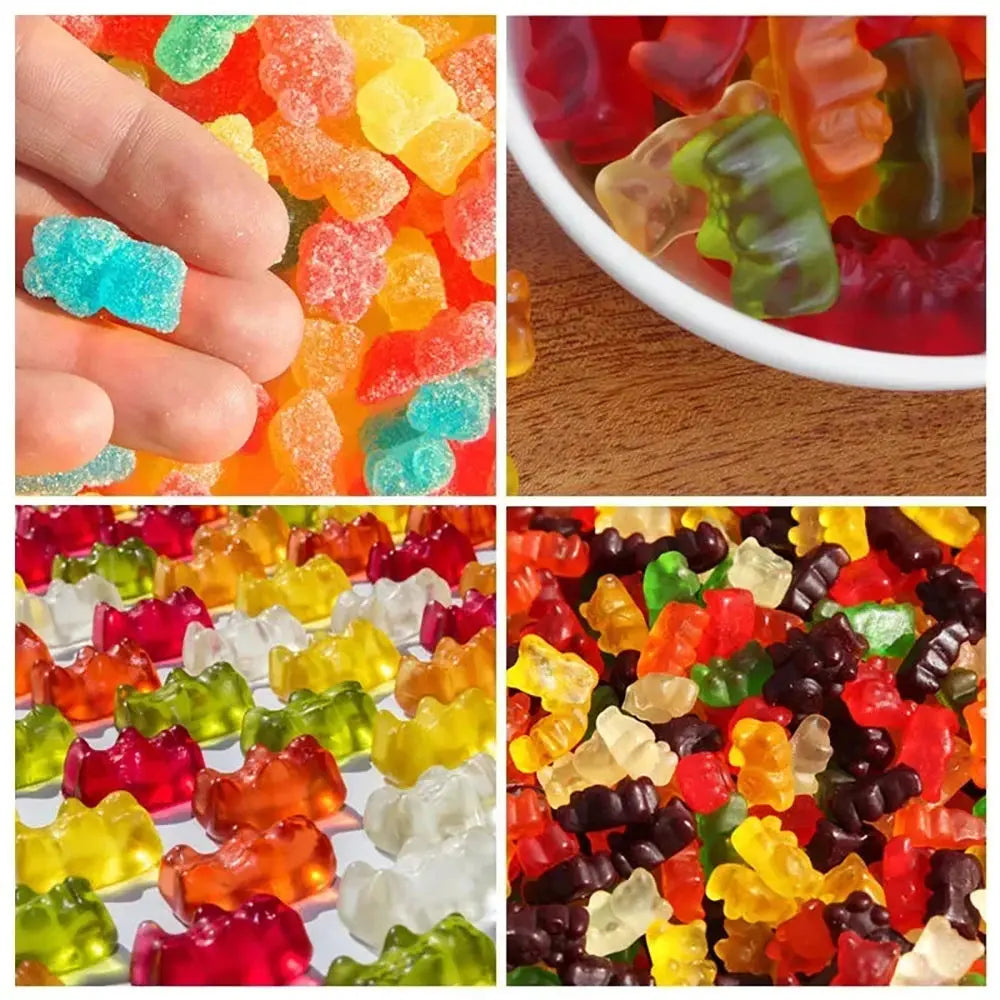 50 Gitter Gummibärchen Silikon form niedlichen Bären gelee Formen Süßigkeiten Schokolade Fondant Tabletts mit Tropfer DIY Back dekoration Werkzeuge - So ist Leben