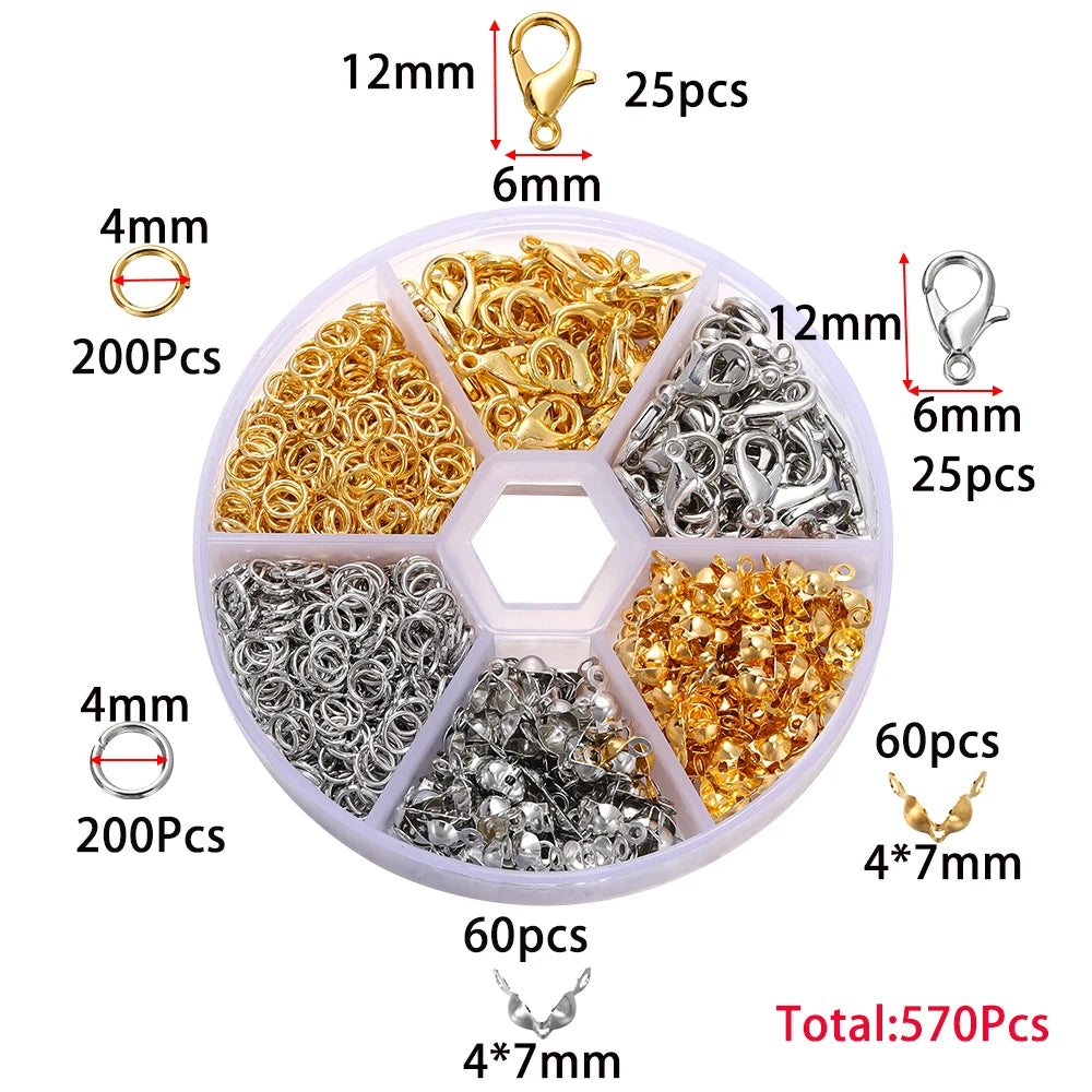 Legierung Zubehör Schmuck Erkenntnisse Set Reparatur Werkzeuge Karabinerverschluss Offene Biegeringe Ohrring Haken für DIY Schmuck Machen Liefert So ist Leben