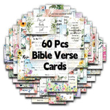60 Stück Bibel-Schriftkarten, inspirierende Zitatkarten, christliche Geschenke, Ermutigungskarte für Studenten, Freunde, Bibelverskarten So ist Leben