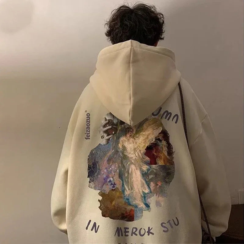 Neue Goth Grafik Gedruckt Pullover Hoodies Für Männer Y2K Vintage Streetwear Mit Kapuze Sweatshirts Herbst Baggy Hip Hop Mode Hoody So ist Leben