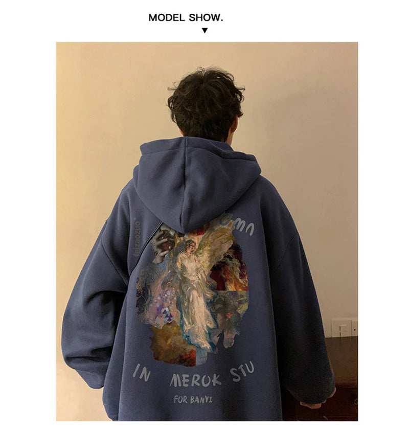 Neue Goth Grafik Gedruckt Pullover Hoodies Für Männer Y2K Vintage Streetwear Mit Kapuze Sweatshirts Herbst Baggy Hip Hop Mode Hoody So ist Leben