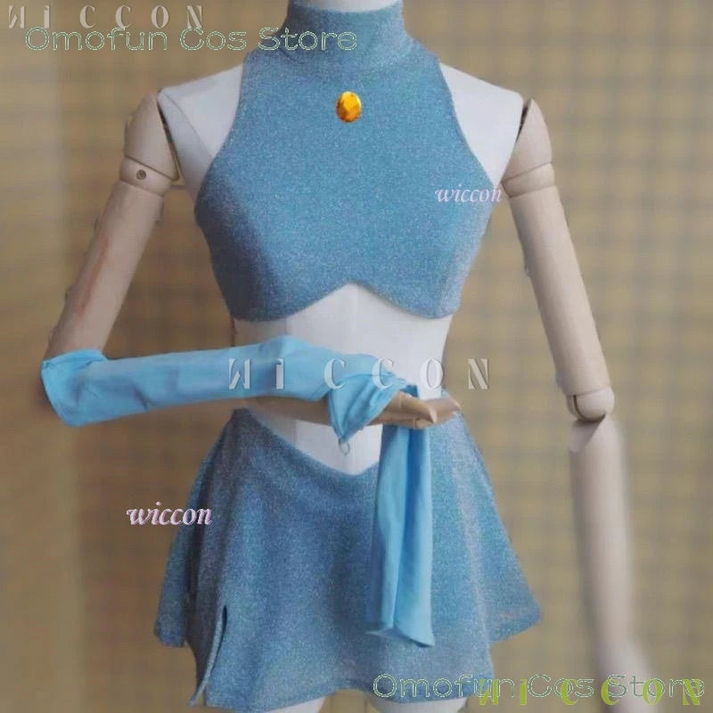 Anime Club Cartoon Prinzessin Bloom Cosplay Glänzender Rock Erwachsene Frauen Mädchen Stil Kleidung Halloween Party Dress-up Blauer Anzug So ist Leben