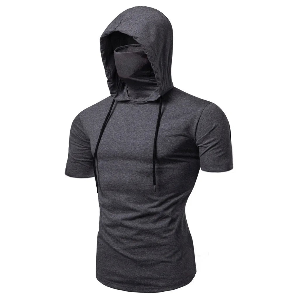 Lässige neue Mode Langarm Splice Große Maske Hoodies - So ist Leben